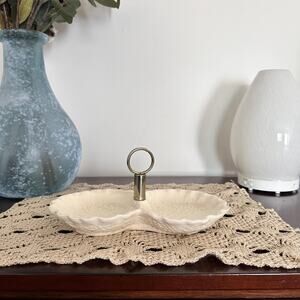 Vintage Stangl Pottery Double Leaf‎ Cabbage Serving Dish Made in USA 1940's